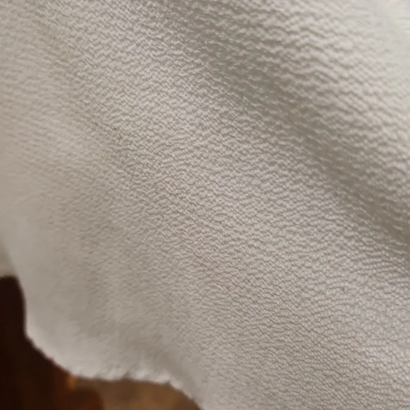 White with floral applications summer or homecoming dress. Size 1/2 - Picture 9 of 16